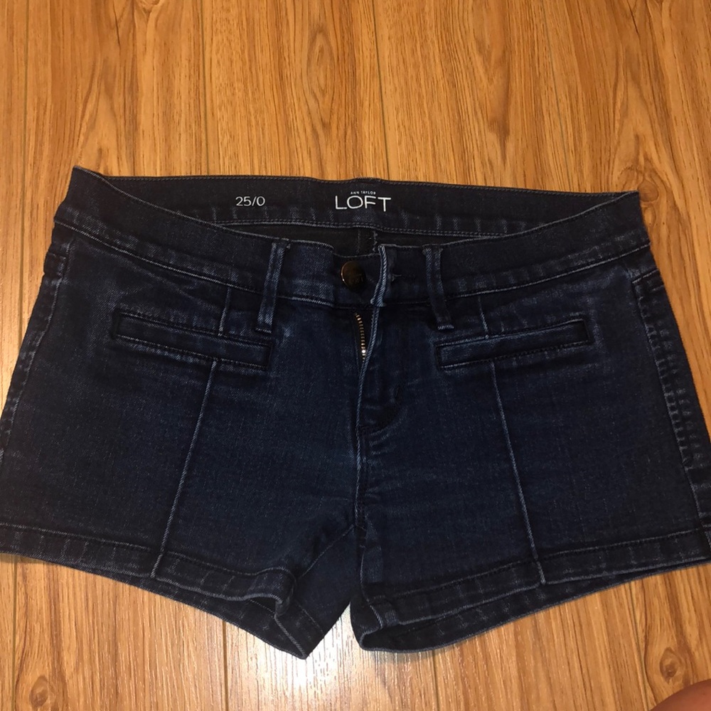 Dark Denim LOFT Shorts